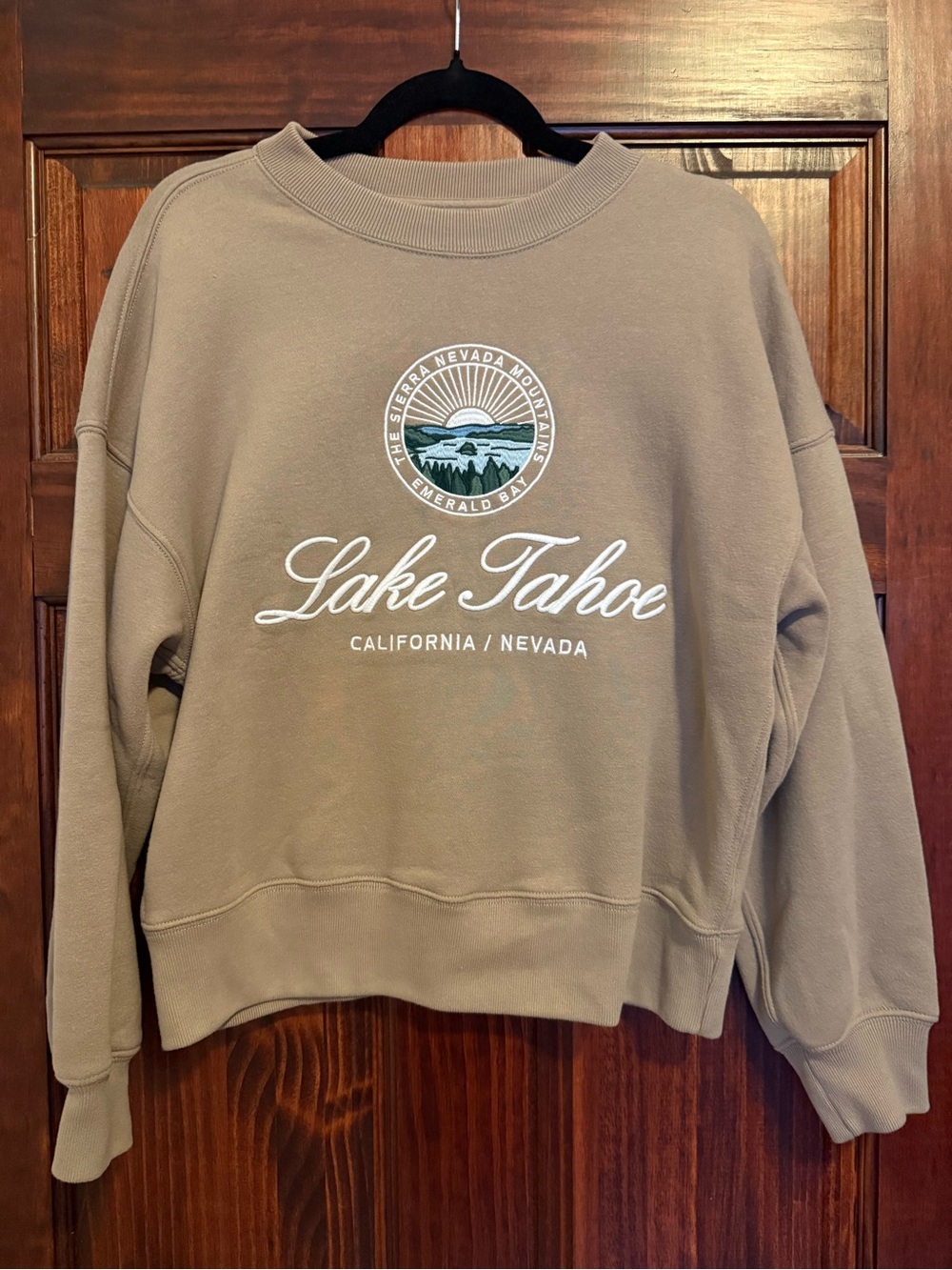 Abercrombie Lake Tahoe Graphic Crewneck Sweatshirt - Taupe